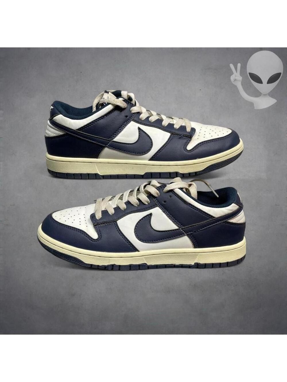 Nike Dunk Low Youth Size 7Y Vintage Navy Cream Sneakers